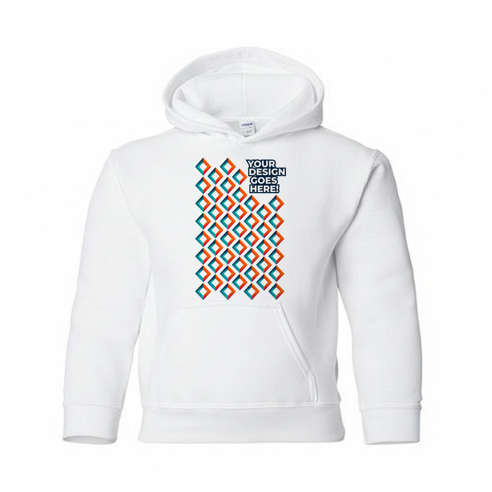 GILDAN HEAVY BLEND YOUTH HOODED SWEATSHIRT mockup