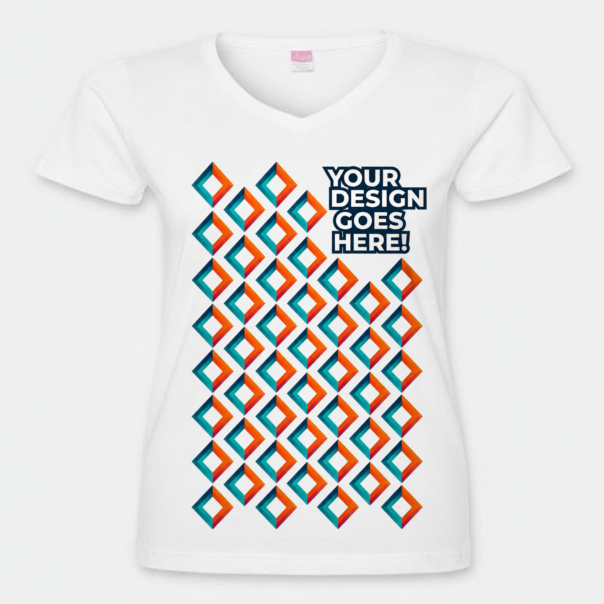 Fine Jersey V-Neck Tee mockup