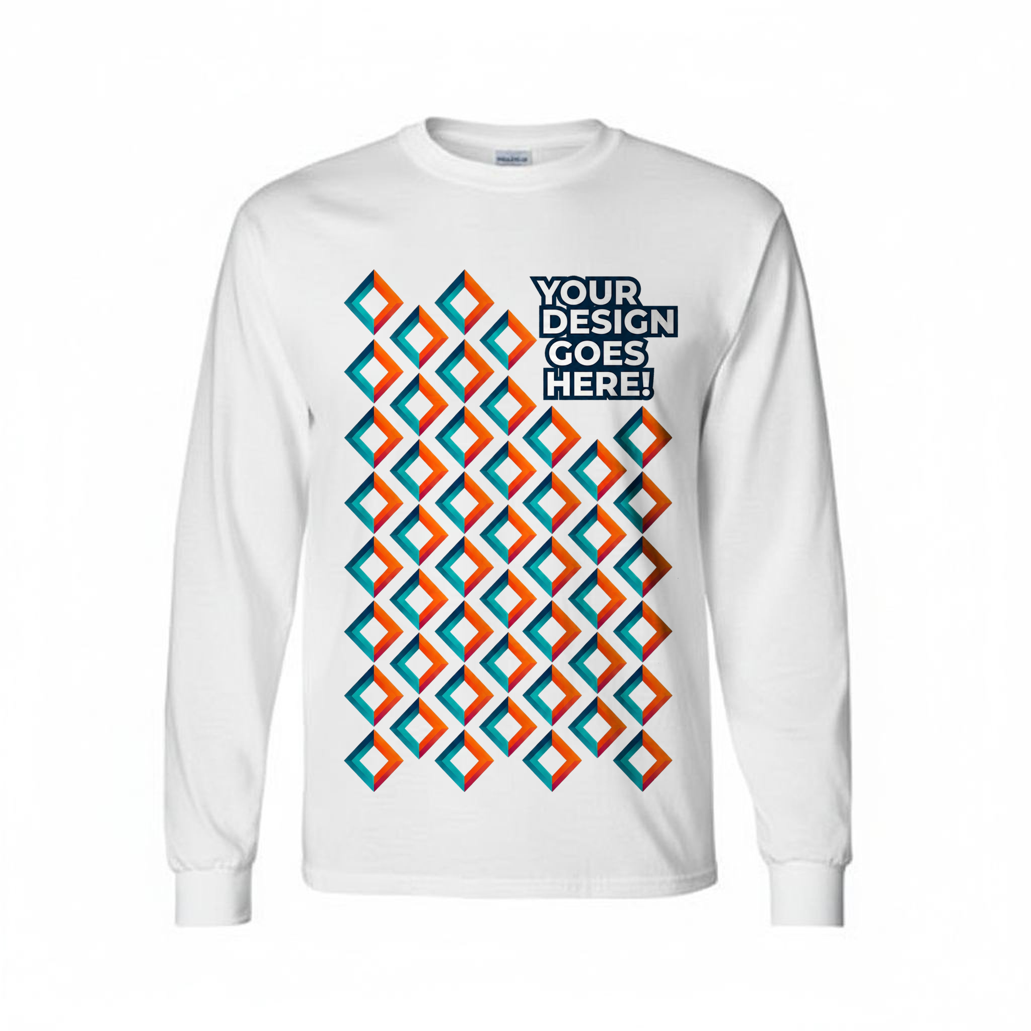Heavy Cotton Long Sleeve T-Shirt mockup
