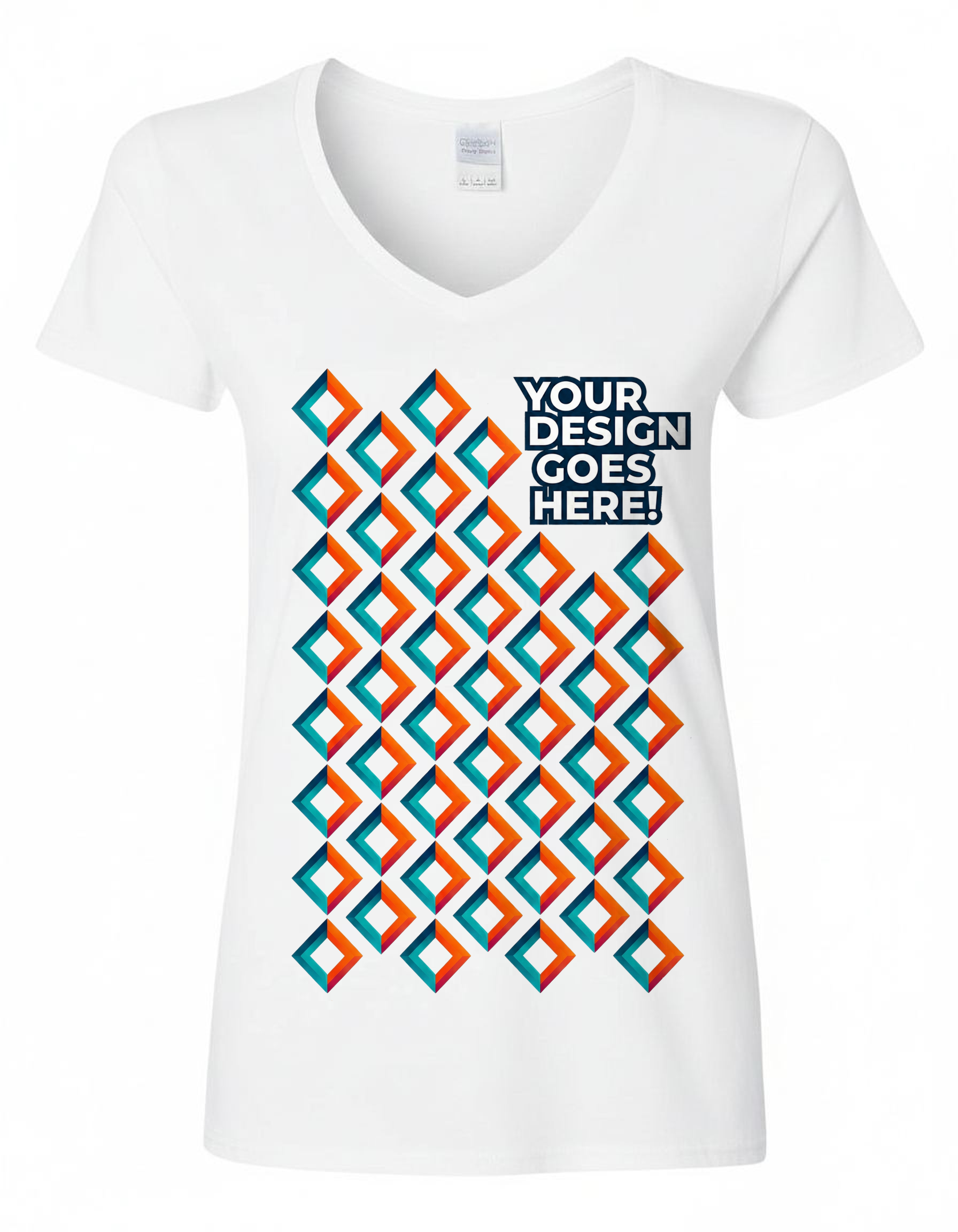Heavy Cotton Women’s V-Neck T-Shirt mockup