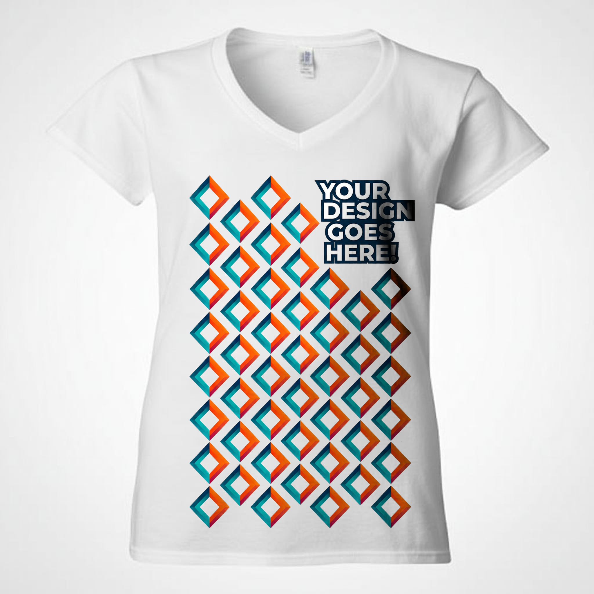 Softstyle Women’s V-Neck T-Shirt mockup