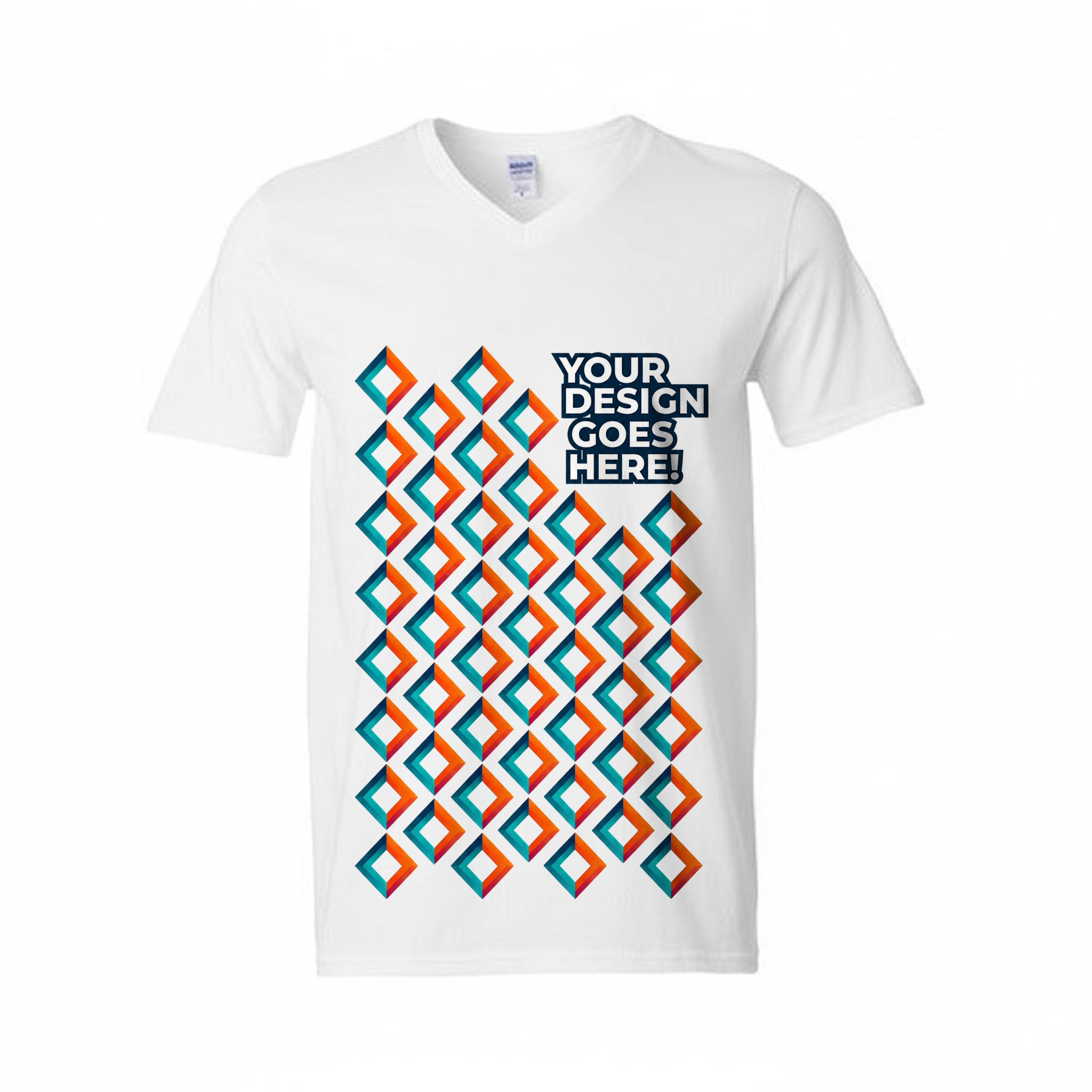 SOFTSTYLE V-NECK T-SHIRT mockup