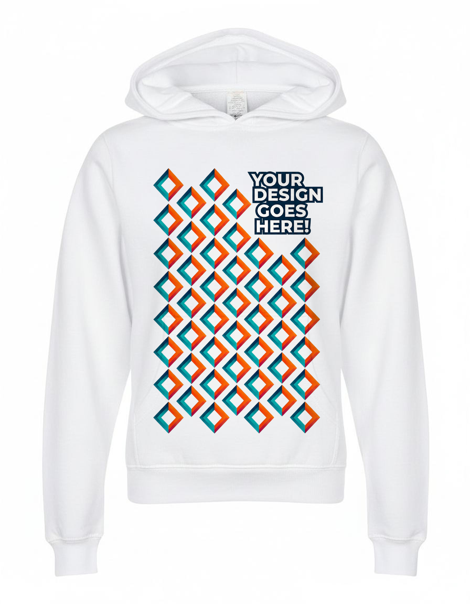 YOUTH MIDWEIGHT HOODED SWEATSHIRT mockup